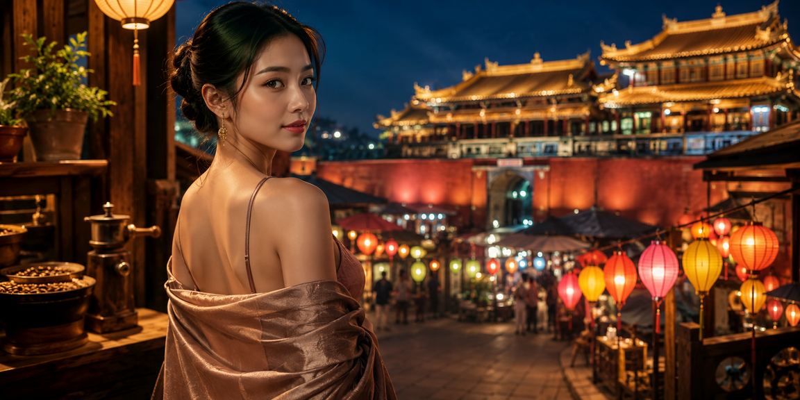 Người dùng Huế đọc thông tin casino cao cấp trên điện thoại tại quán cà phê