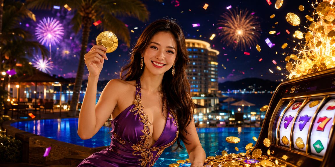 Người dùng Nha Trang xem slot game trong bối cảnh lễ hội giải trí